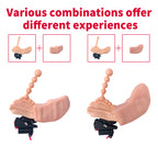 Anal bead massage head with vertical insertion