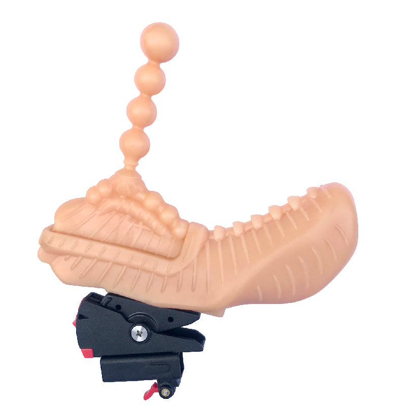 Anal bead massage head with vertical insertion